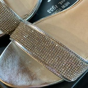 Nina Novia Silver Wedge Heels